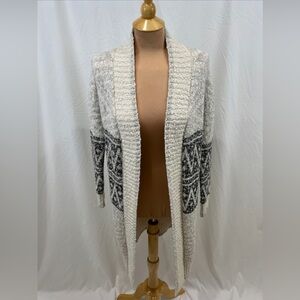 JOIE Aztec Tribal Long Line Cardigan‎ Sweater
